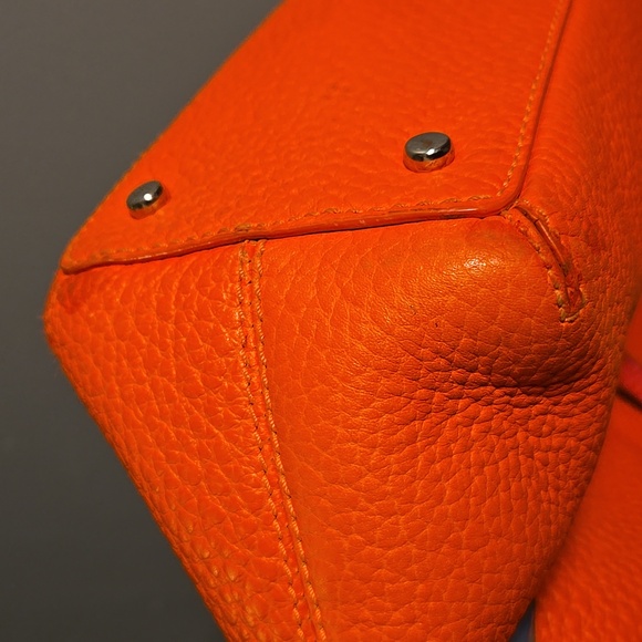 Kate Spade Pebble Leather Tote Orange & Pink - Picture 7 of 12